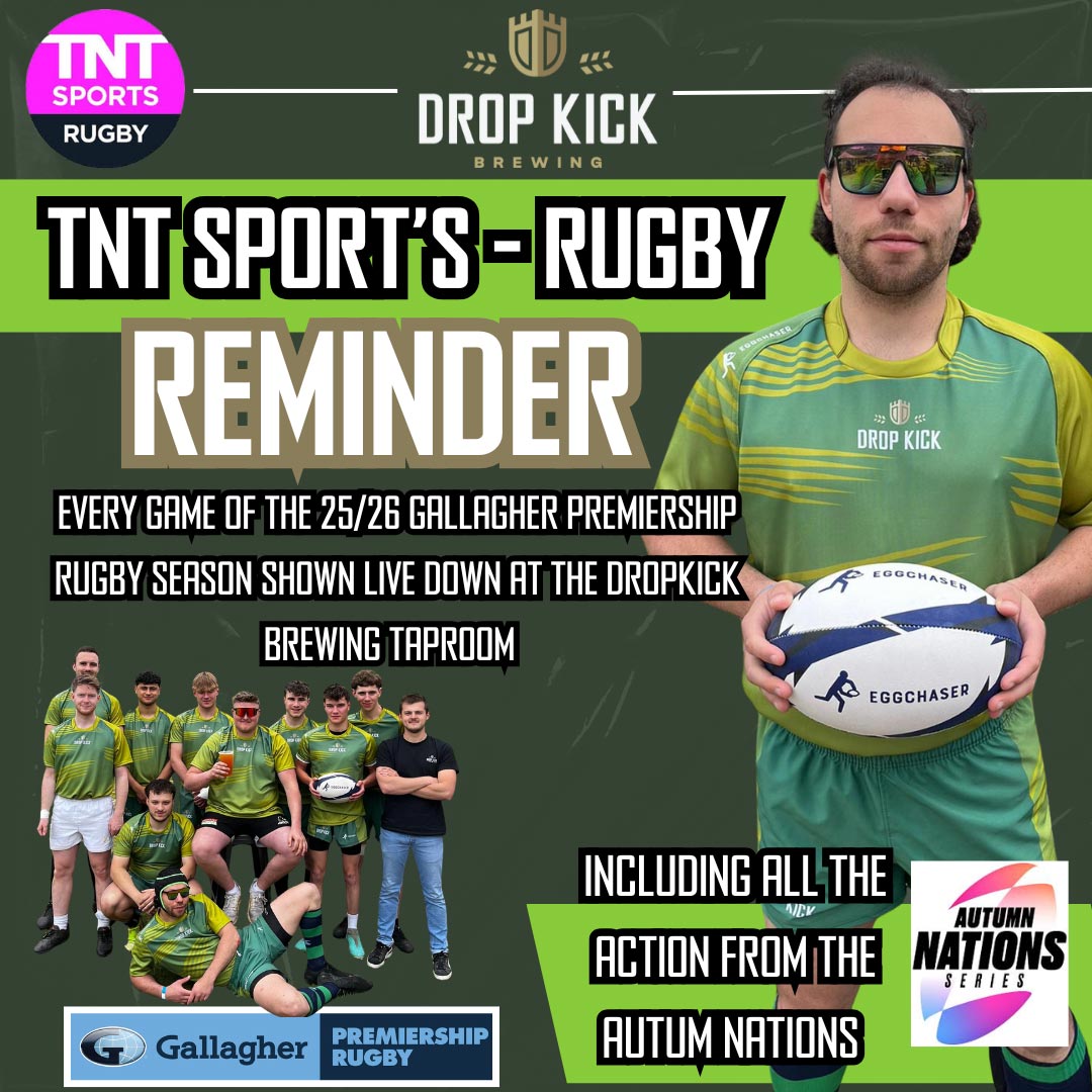 TNT sports at taproom announcement reminder 